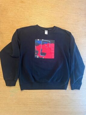 KAWS - Warhol - Uniqlo - Black Crewneck Sweatshirt